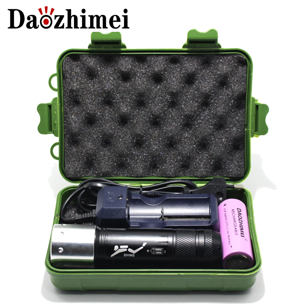 

5000 LM Diving Light XML T6 LED Dive Flashlight Lamp Torch Underwater 50M Waterproof 18650/AAA/26650Battery Diver Torch
