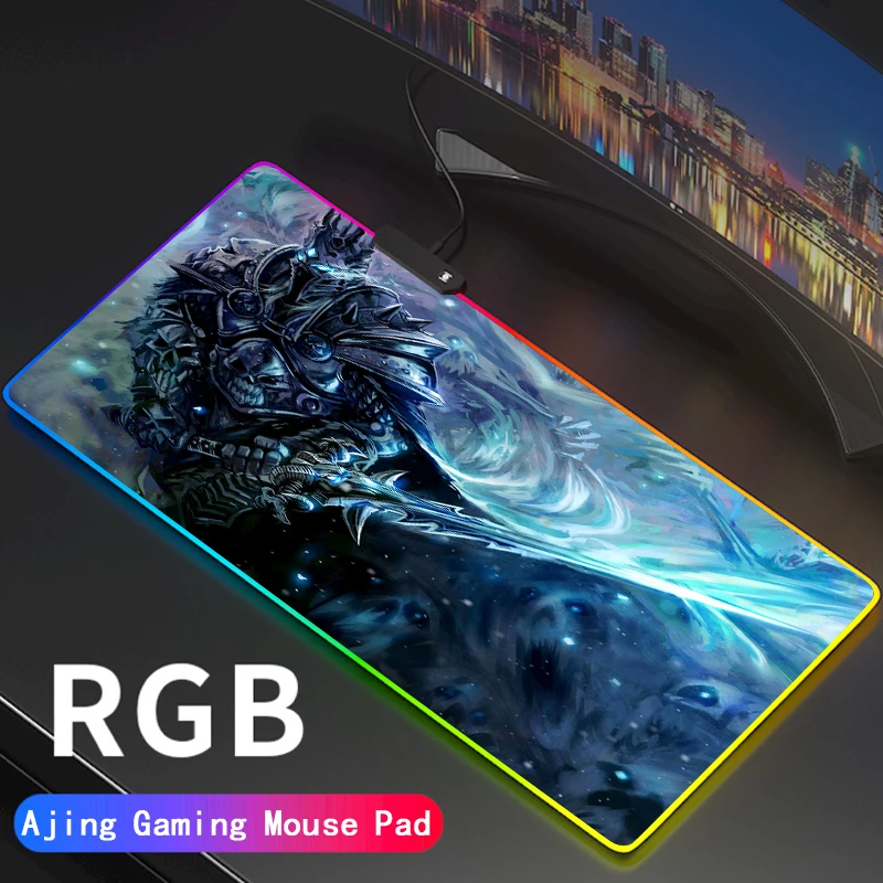 

WOW Мышь Pad RGB World of Warcraft игровая компьютерная Мышь pad светодиодный подсветкой sem FIO большой коврик для мыши XXL для струйного принтера Desk клавиат...