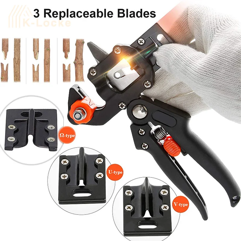 

2In1 Grafting Scissors Bevel Knife Professional Scissor Fruit Tree Branches Multi-function Bud Cutter 3 Styple Blade Garden Tool