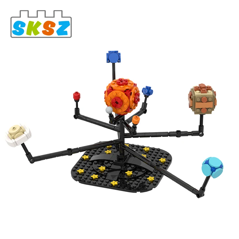 

MOC Solar System Autobiographical Model Earth and Moon Revolution Simulation Building Blocks Educational Children Toys Kids Gift