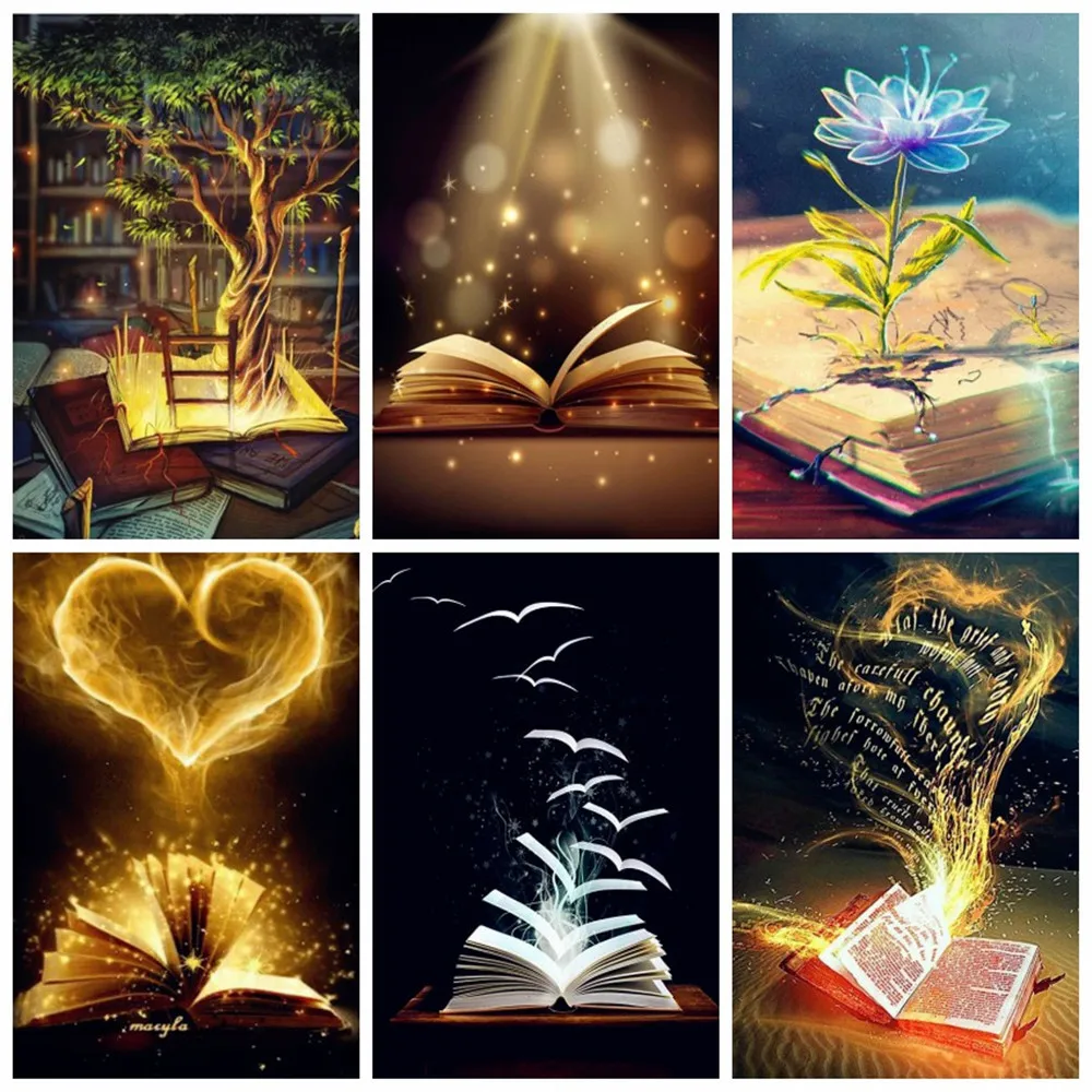 

Алмазная живопись EverShine в виде книги, наборы для вышивки крестиком 5D, алмазная вышивка «сделай сам», Новое поступление, украшения для дома ру...