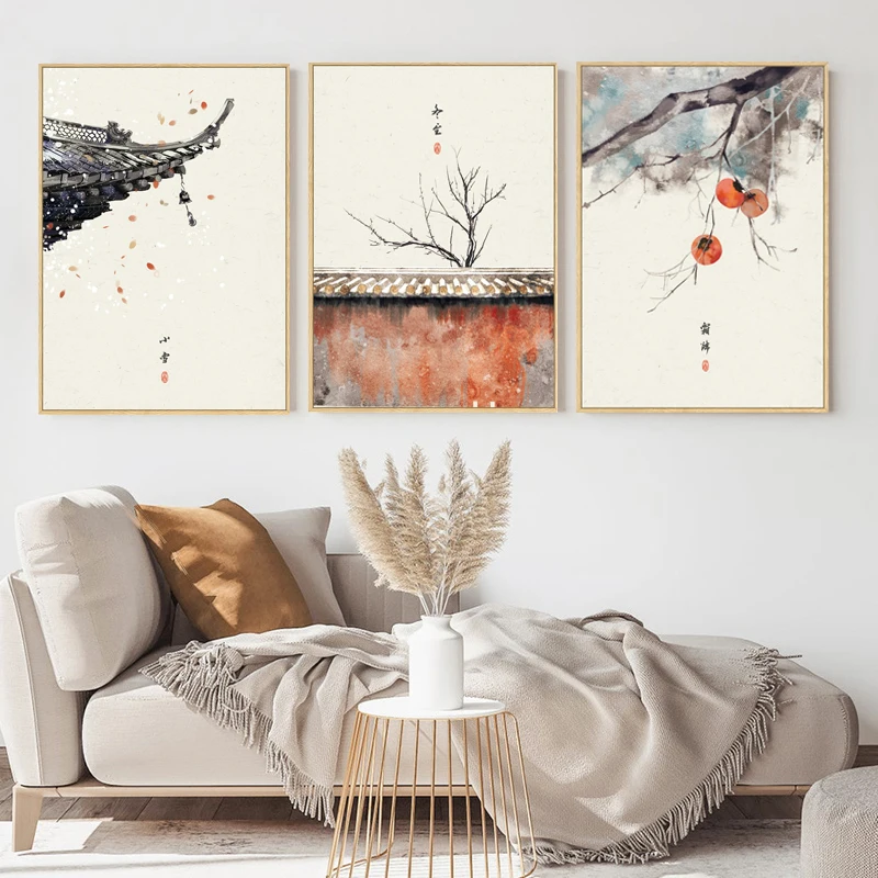 

Japanese Style Posters Canvas Painting 24 Kinds Of Festivals Landscape For Living Room Bedroom Wall Art Pictures Home Decor