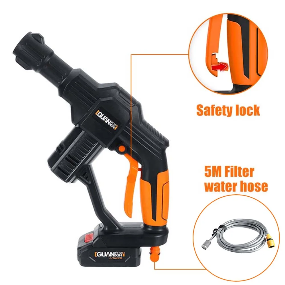 Дешево Беспроводная мойка высокого давления, 20 в, 1500 мАч, пистолет для автомойки, автоматический распылитель, инструменты для очистки сада струей в... Pаспродажа Беспроводная мойка высокого давления, 20 в, 1500 мАч, пистолет для автомойки, автоматический распылитель, инструменты для очистки сада струей в...