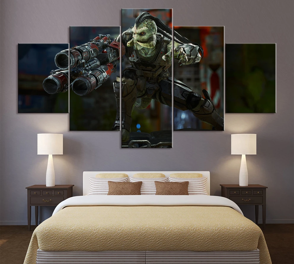 Модульная картина для домашнего декора 5 шт. нереальный турнир игра постер