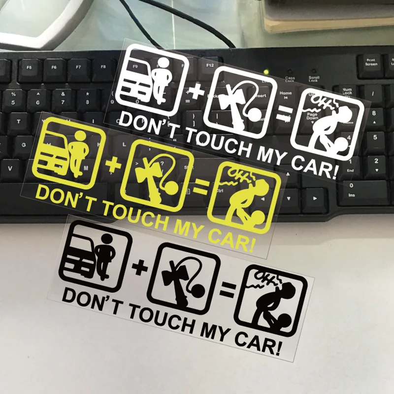 

Наклейки на автомобиль «Don't Touch My Car», водостойкие, отражающие, 18x6 см