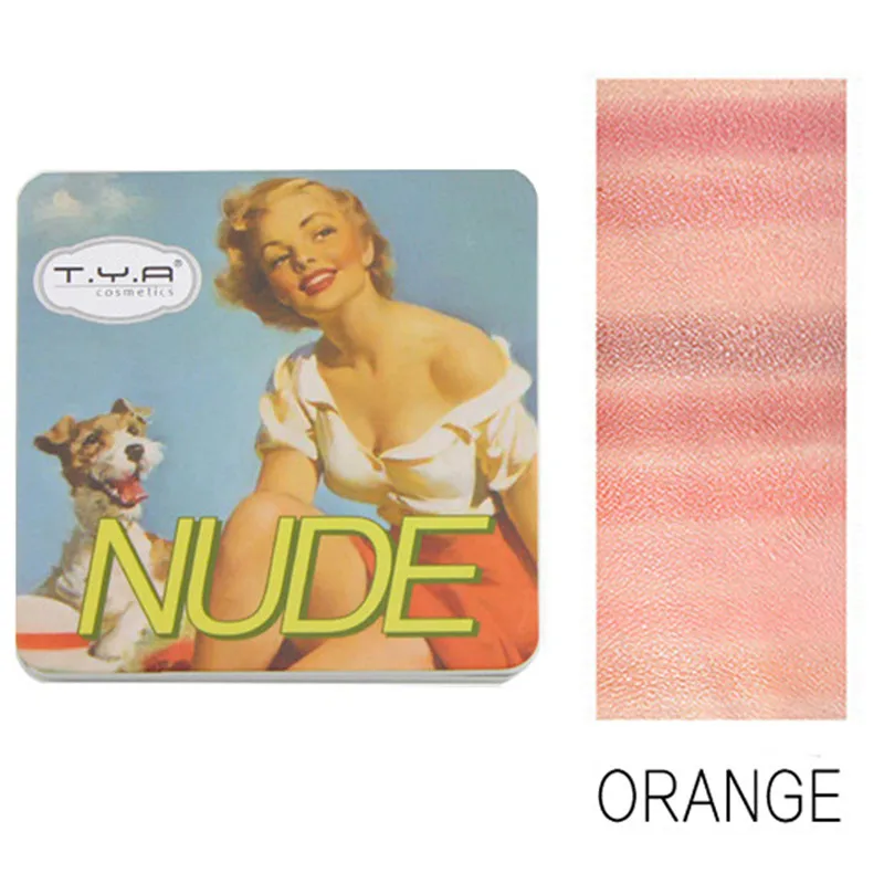 ORANGE-B TYA матовые тени для век Палитра телесных минералов Профессиональные Тени для век Пудра пигмент косметика водонепроницаемый матовый макияж тени для век - Цвет: ORANGE-B