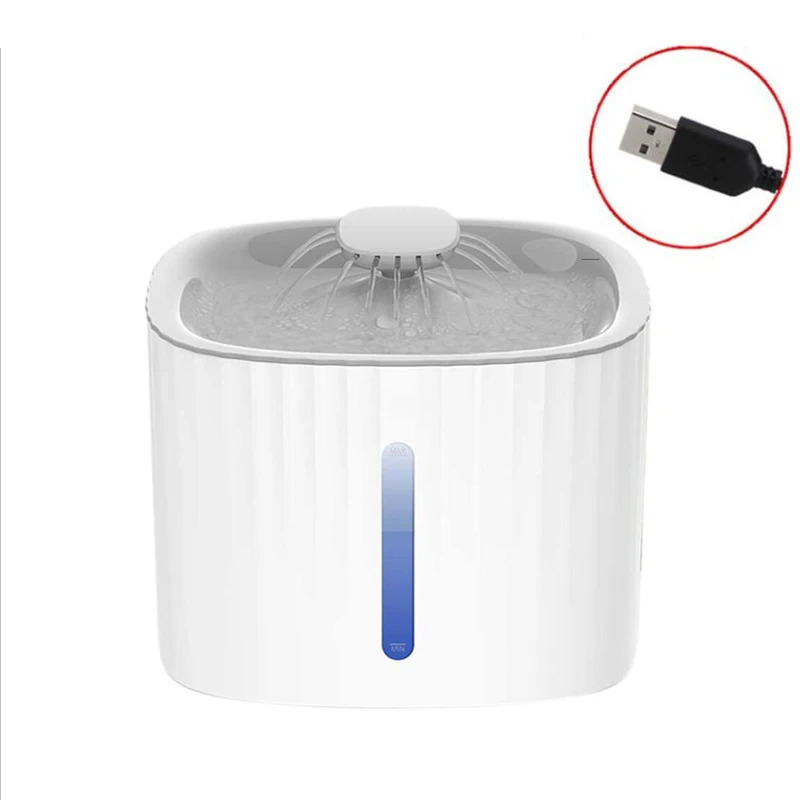Cat Fountain Water Dispenser Dog Circulates Drinking Bowl and Filters Mute Pet Dispensers Drinker USB Powered | Дом и сад