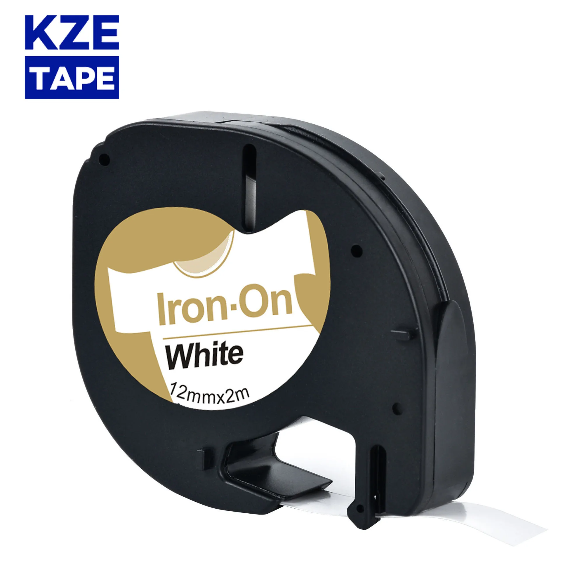 

Compatible Dymo Fabric Iron-on Letratag Tape 12mm*2m black on white Label Tape for LT-100H Dymo Label printer
