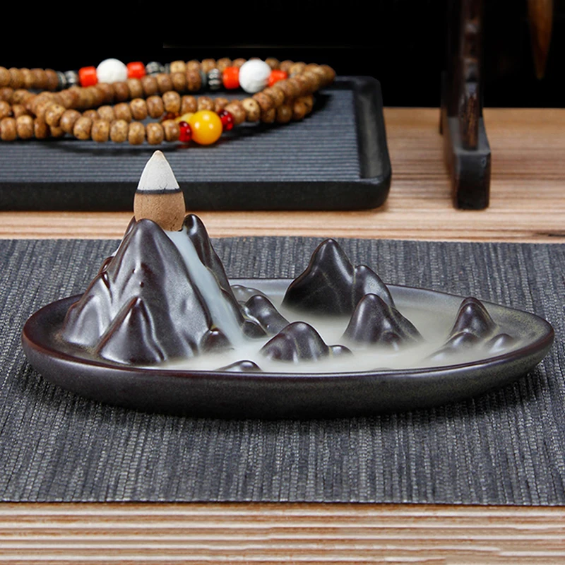 

Ornaments Incense Burner Ceramic Backflow Censer Backflow Aromatherapy Incense Censer Holder For Home Reading Room Ornaments