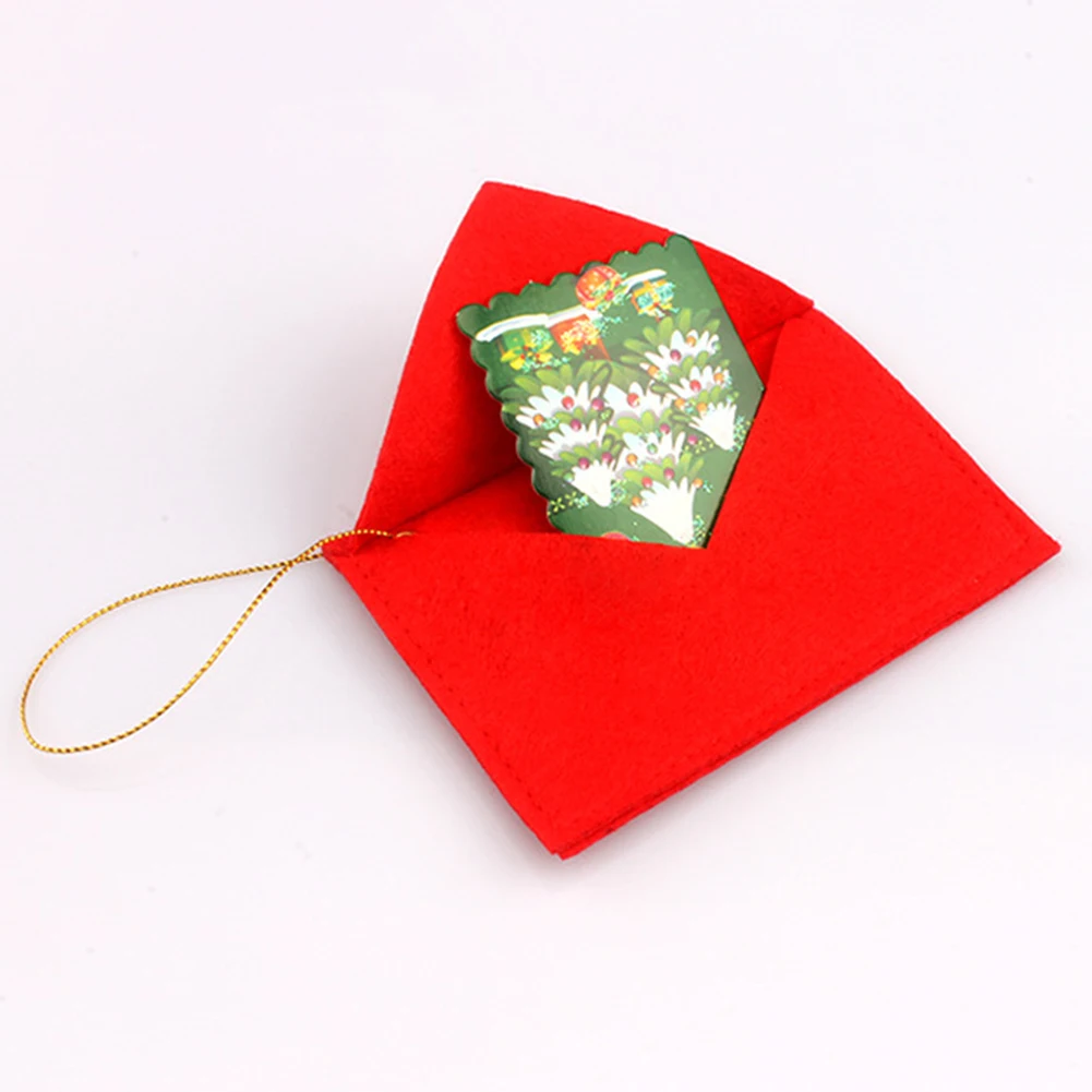 10 Pcs Christmas Greeting Hanging Lucky Red Envelope Bags Gifts Cards for New Year School Wedding Home Decorations | Дом и сад