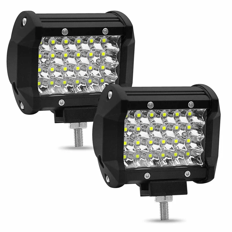 

1 Pair Car LED Work Light 4 Inch Bar Waterproof Spot Flood Combo Light Off Road Driving Lamp Backup Lights for Trucks Jeep