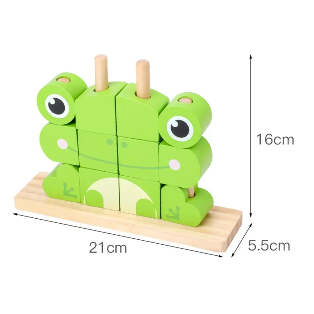 

Lovely Cartoon Owl Animal Wooden Building Blocks Stacking Game Educational Kids Toy Parent-Child Interactive Game Toys Gift