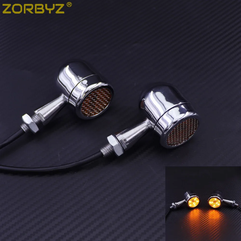ZORBYZ 1 пара металлических мотоциклетных хромисветодиодный светодиодных