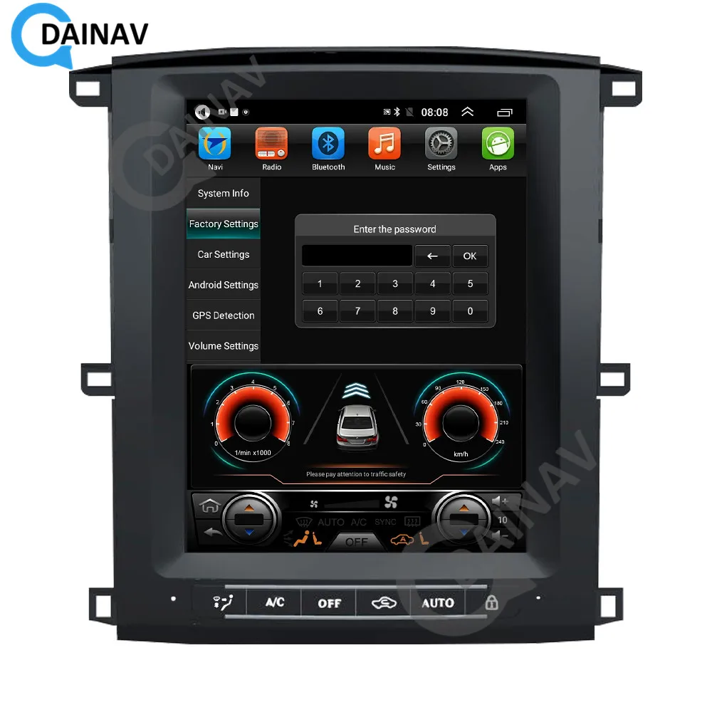

12,1 дюймовый автомобильный Автомагнитола Android для-TOYOTA LAND CRUISER LC100 2002-2007, автомобильный мультимедийный видеоплеер с GPS-навигацией
