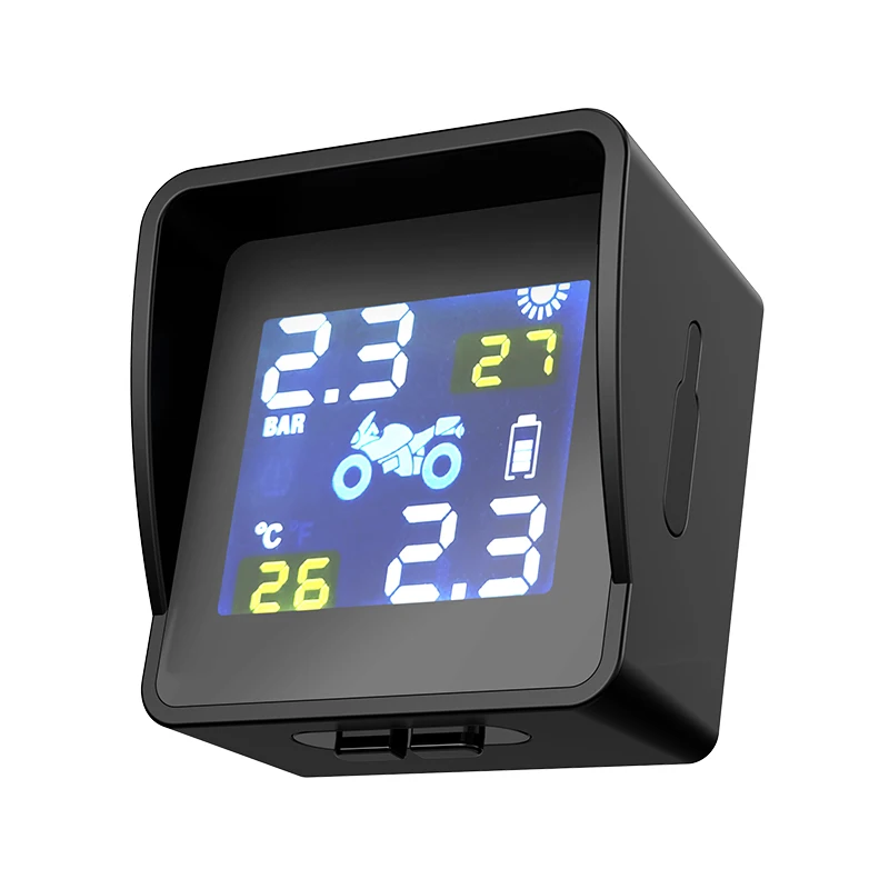 

Bluavido Motorcycle Tyre Pressure Monitoring System Wireless Waterproof Motor Motorbike Monitor Tire Security External Sensor