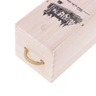 Высококачественная подарочная упаковочная коробка для красного вина из сосновой древесины на заказ