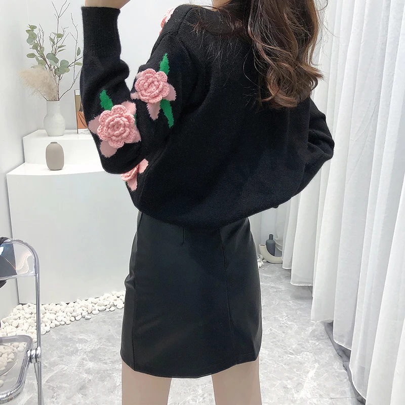 Женский винтажный трикотажный кардиган куртка в стиле преппи женский свитер