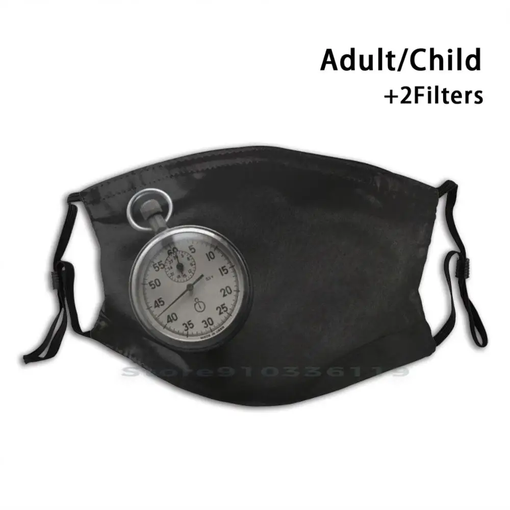 

Vintage Chronometer. Design Anti Dust Filter Washable Face Mask Kids Chronometer Once Upon A Time Vintage Old Watch Minute