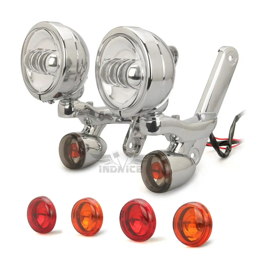 Auxiliary Lighting Brackets fog light with turn signals For harley lamps Street Glide FLHX Electra 06-20 | Автомобили и мотоциклы