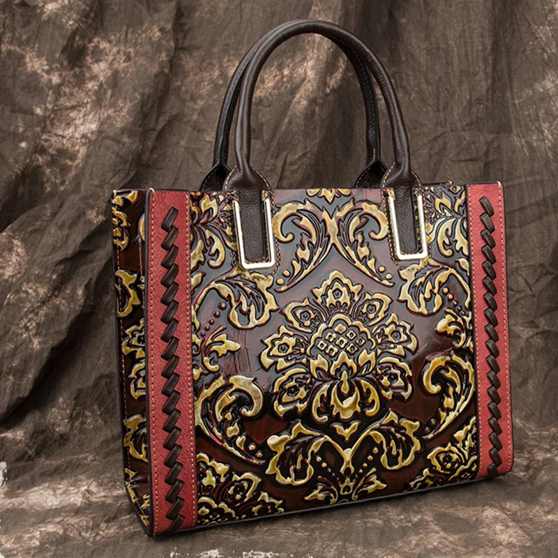 Женская сумка-мессенджер из натуральной воловьей кожи с ручками | Багаж и сумки