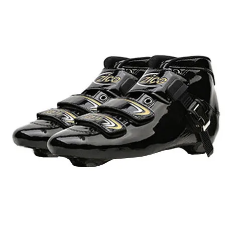 Black Bright JK ZICO скоростные роликовые коньки из углеродного волокна профессиональные 4 колеса гоночные коньки для детей и взрослых Patins роликовые коньки SH48 - Цвет: Black Bright