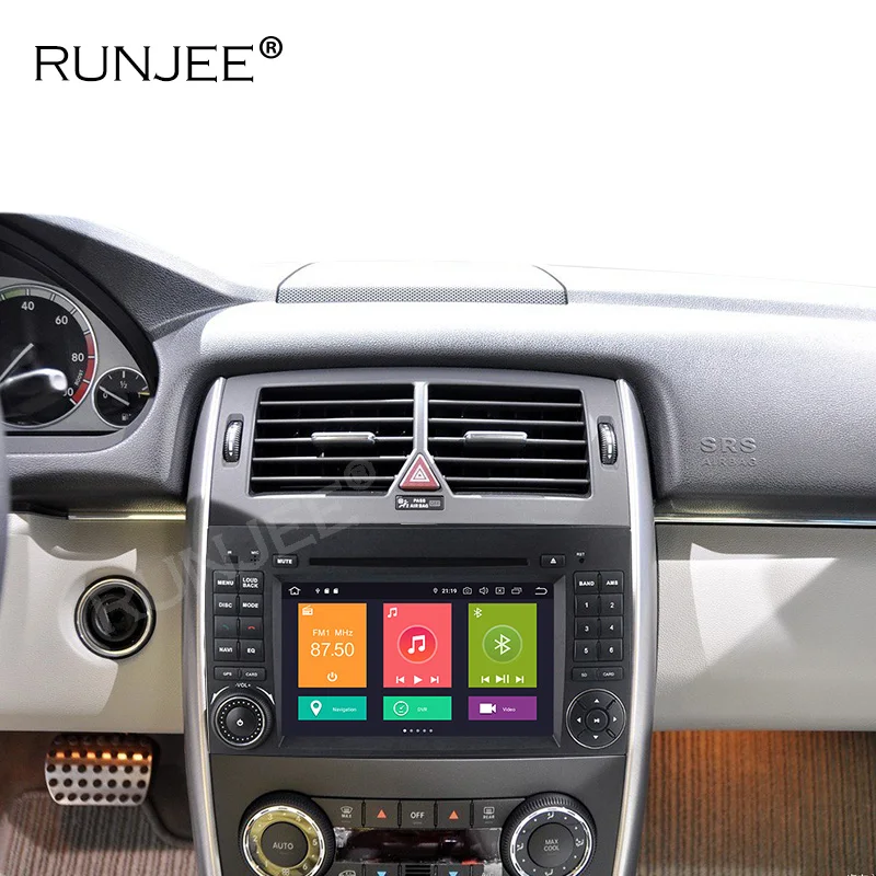 RUNJEE 2 din Android 9 автомобильный DVD мультимедийный радио плеер для Mercedes Benz B200 A B класс