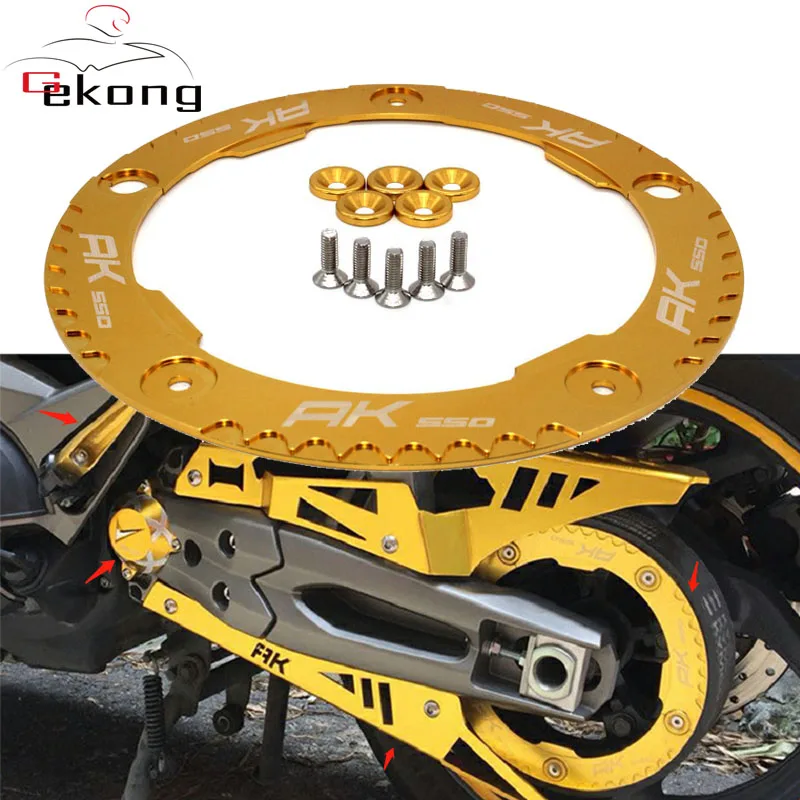 

Motorcycle CNC Aluminum Fit For KYMCO AK550 AK 550 2017 2018 Transmission Belt Pulley Protective Cover High quality