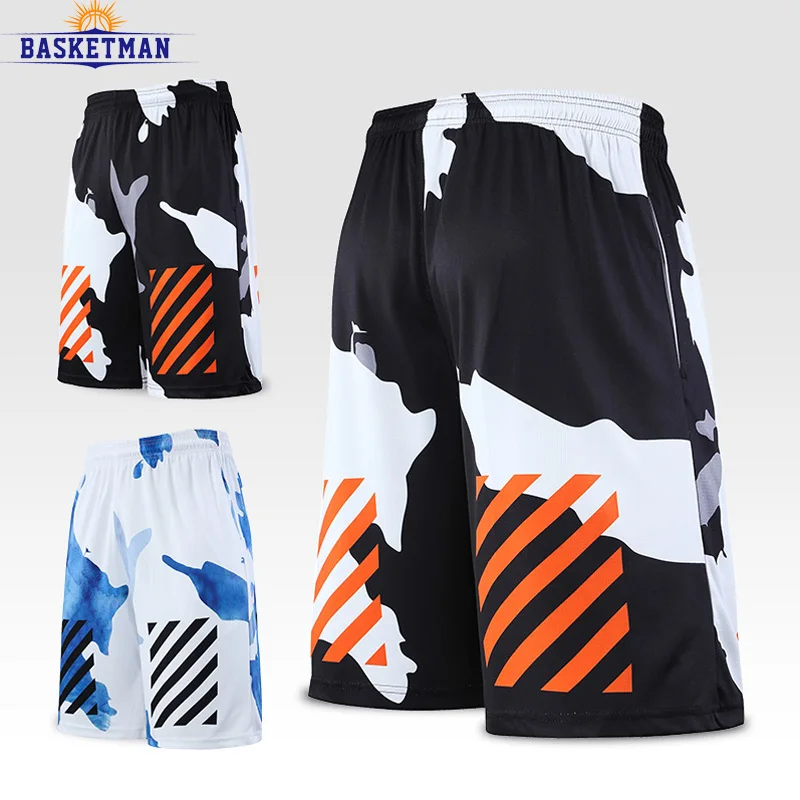 

BASKETMAN Men's Basketball Shorts Hip Hop Graffiti Sweatpants Drawstring Trackpants Quick Dry Workout Athletic Short Pants Male