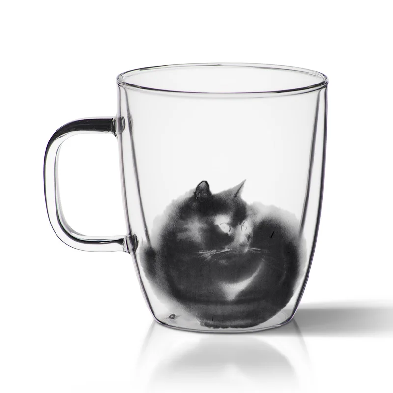 Милые кружки с принтом кошки чашки для чая кофе стакан молока вина бутылка воды