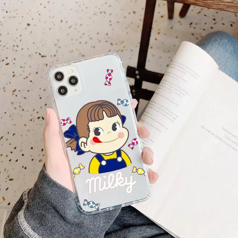 

Sweet Peko Milk Milky Phone Case Transparent for iPhone 11 12 mini pro XS MAX 8 7 6 6S Plus X 5S SE 2020 XR