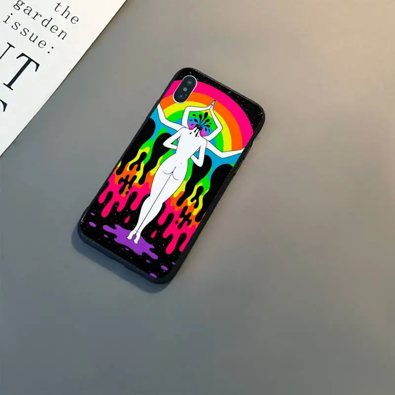 Colourful Psychedelic Trippy Art Phone Case z for iphone 13 11 8 7 6S 7 plus 8 plus X XS MAX 5 5S XR 12 11 Pro max se 2020 Case