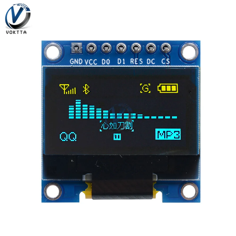 Модуль O светодиода 0 96 дюйма сине желтый х64 модуль ЖК светодиодный для Arduino IIC I2C