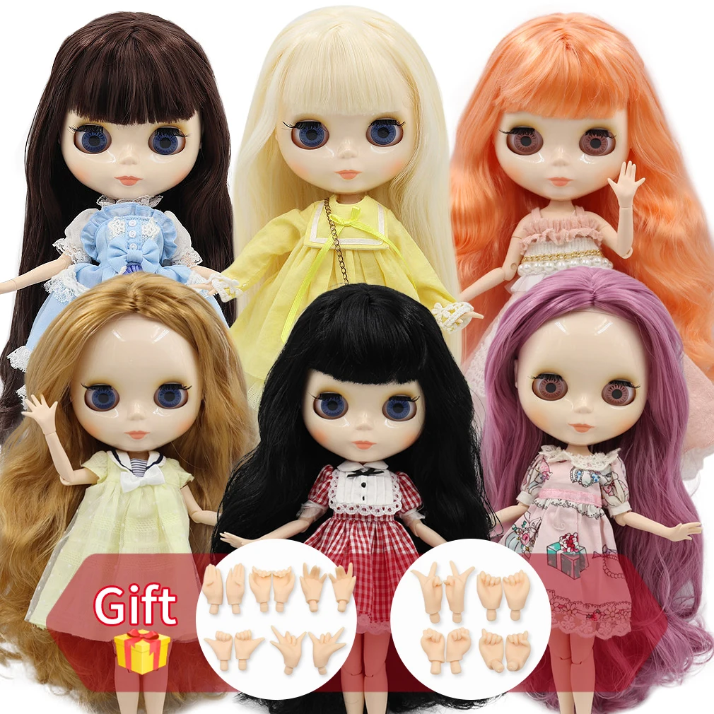 Ледяной DBS Blyth 1/6 модные BJD кукла белая кожа Глянцевая телесного цвета с шарнирное
