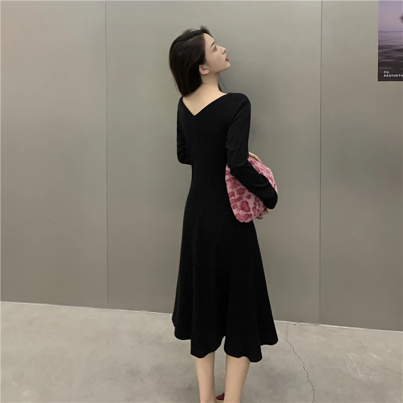 

women v-neck dress 30114#