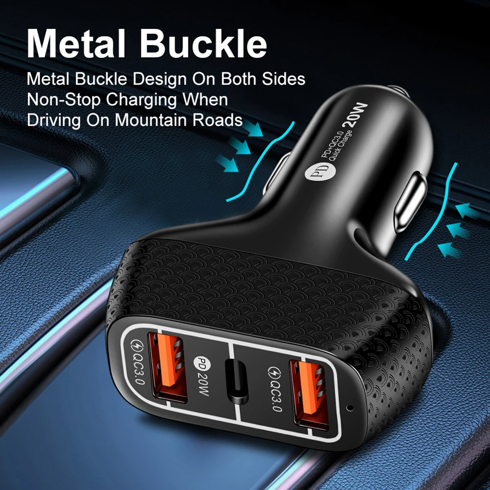 

Автомобильное зарядное устройство USB Type-C 12 В, адаптер для быстрой зарядки с двумя портами USB для мобильных телефонов/планшетов/навигаторов/К...