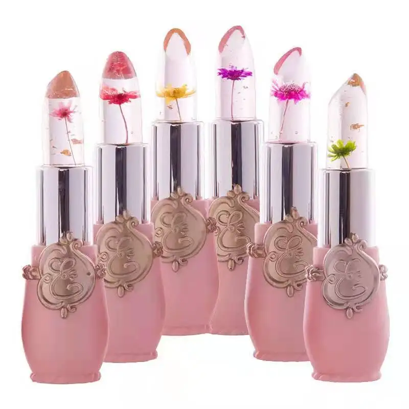 

Dried flower lipstick Little flower transparent color changing lipstick Diamond type color changing lipstick