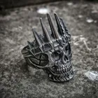 Новинка мужское кольцо в стиле панк с короной и черепом из сплава Гипербола благородное кольцо на палец ювелирные изделия для Хэллоуина