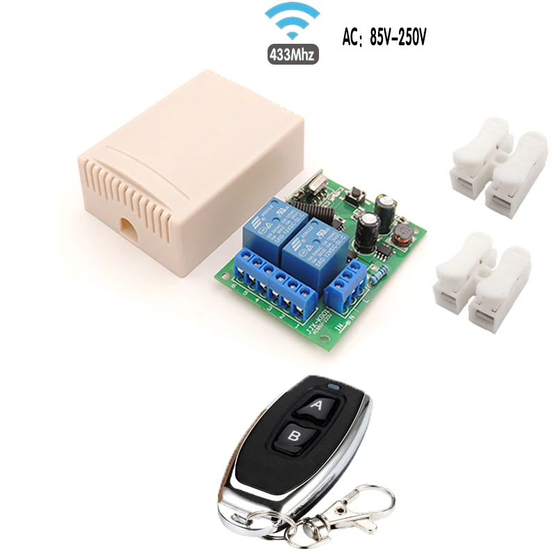 

Беспроводное радиореле WenQia 433 МГц 2 канала 220В