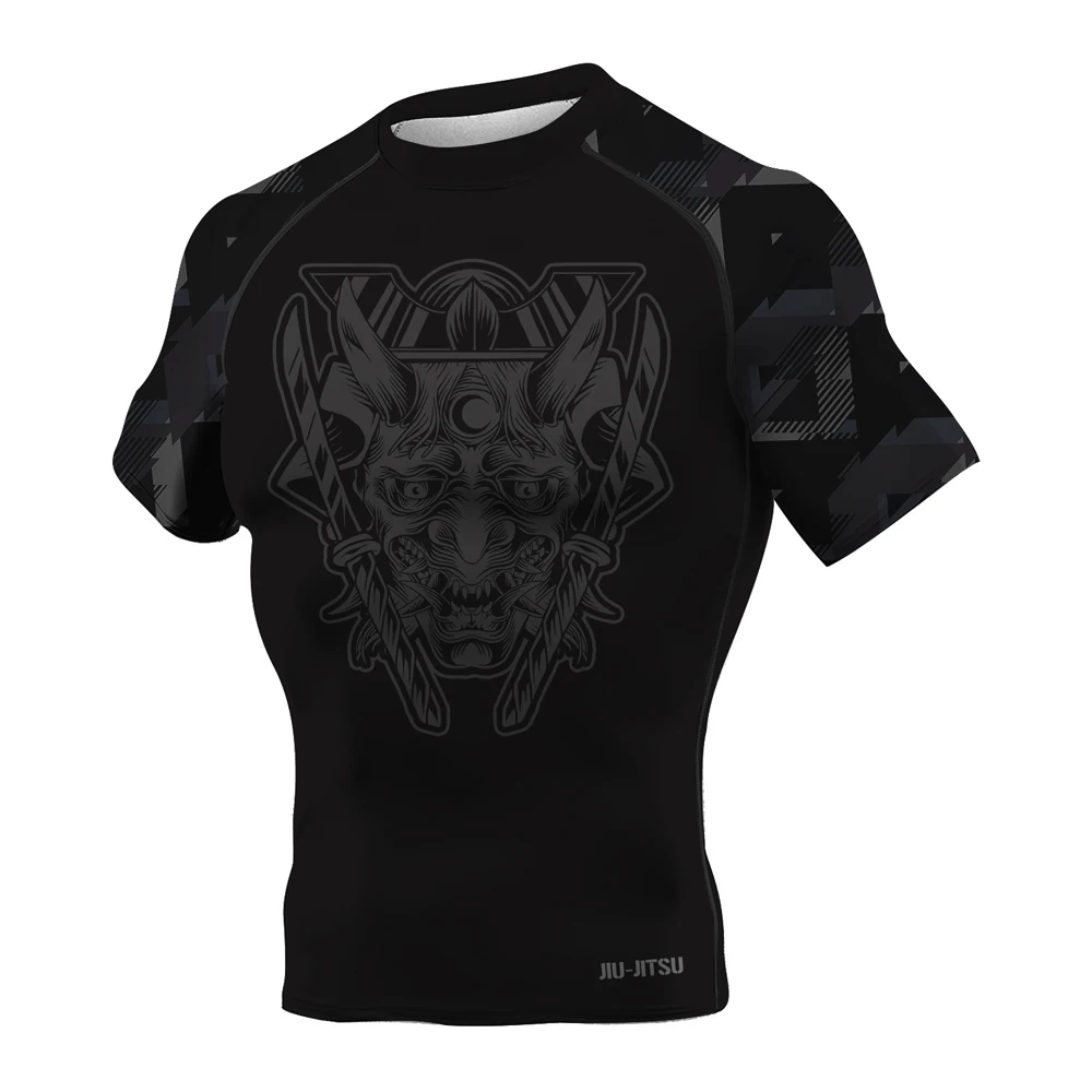 T-shirts de Treino de Manga Curta de Estiramento à Moda Masculina