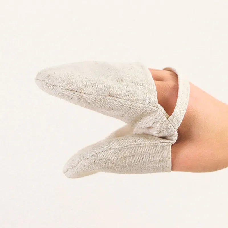 

Fingertips Thickened Cotton And Linen Insulation Gloves Pot Earmuffs