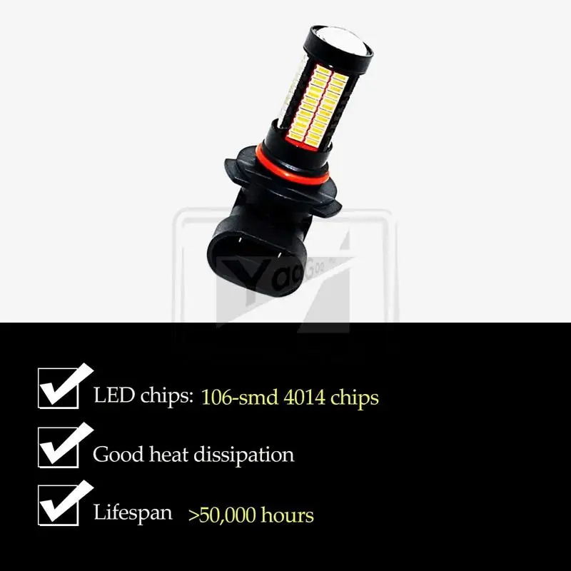 YaaGoo светодиодный противотуманный светильник дальнего света 106SMD розовый фиолетовый грузовик DRL 9006 HB4 9005 HB3