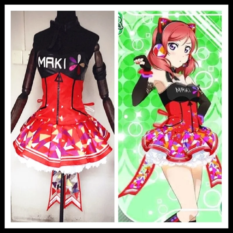 

Anime cosplay Love live Nishikino Maki cyber game awakening shinning dress LED cosplay costume A