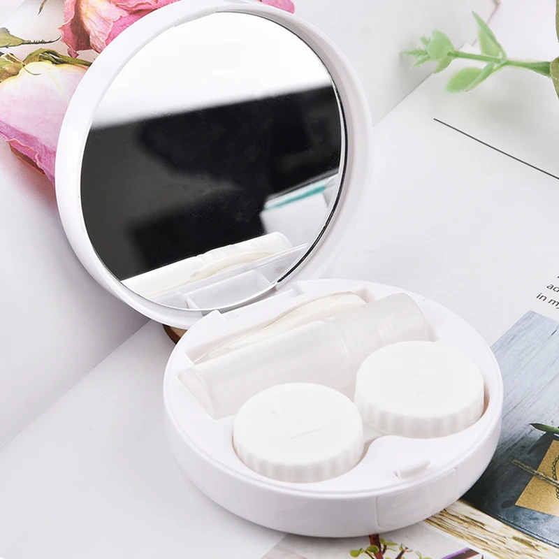 1 шт цветная коробка для контактных линз звездное небо Звезда Сердце песок очки