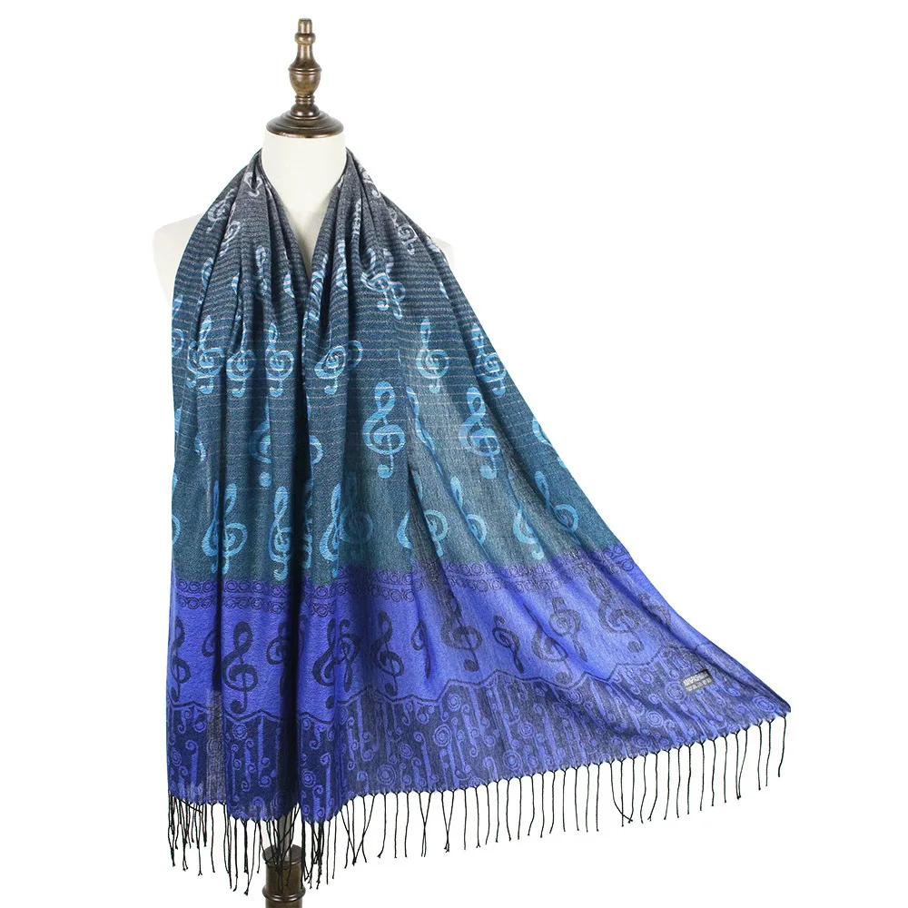 

Drop shipping Fashion Note music scarf air conditioning scarf female shawl cashmere scarf luxury