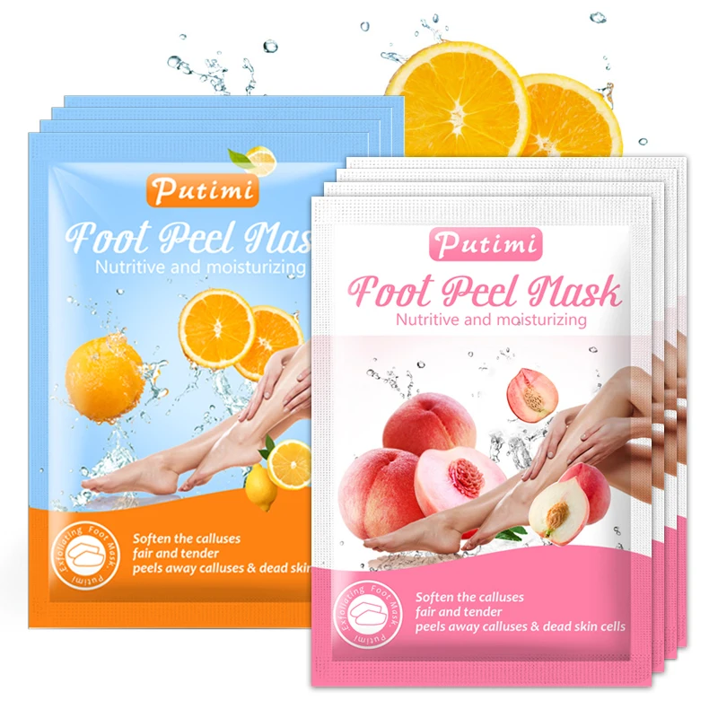 

27Packs Feet Mask Exfoliation Heels Remove Dead Skin Peeling Foot Mask Pedicure Socks Whitening Renew Feet Exfoliating Masks