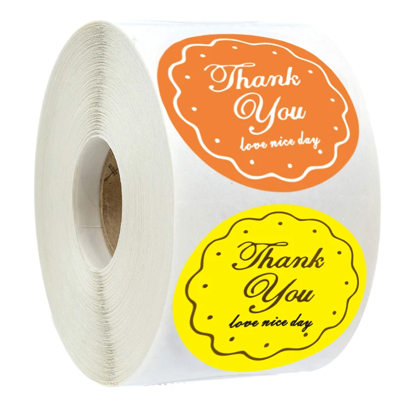 500 шт. стикеры с надписью thank you love nice day розовые этикетки для печати DIY Подарочный