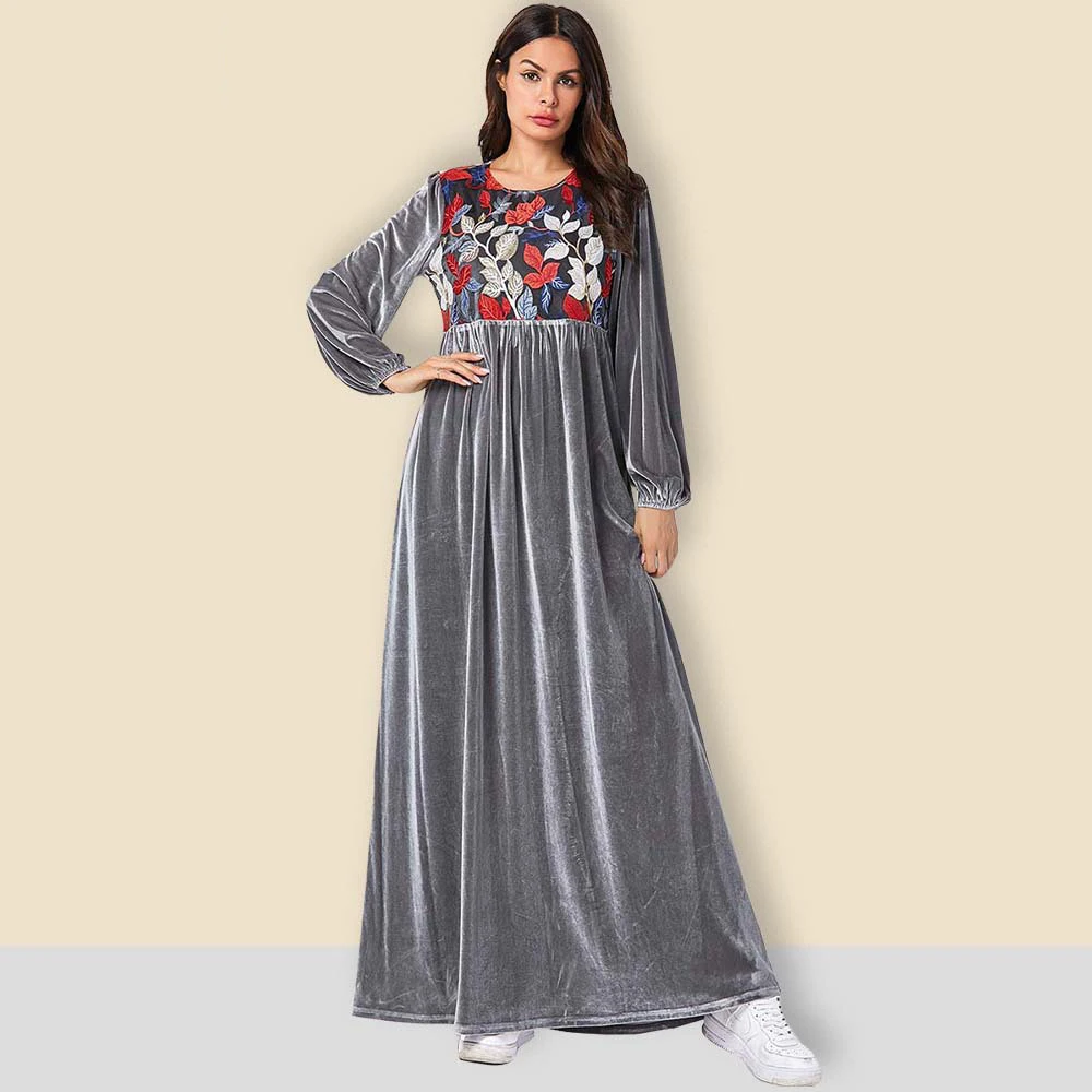 Мусульманская одежда винтажное бархатное платье в мусульманском стиле женское