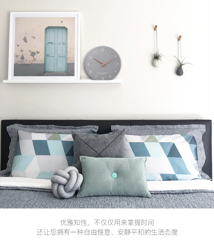 

MDF Wall Clock Modern Design Minimalist Nordic Clock Home Decoration Fashion Atmosphere Quartz Silent Wall Clocks Decor Gift