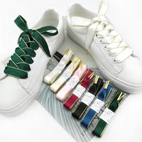 1 6cm wide double sided gold color creative shoelace ribbon silk satin fashion shoelace
