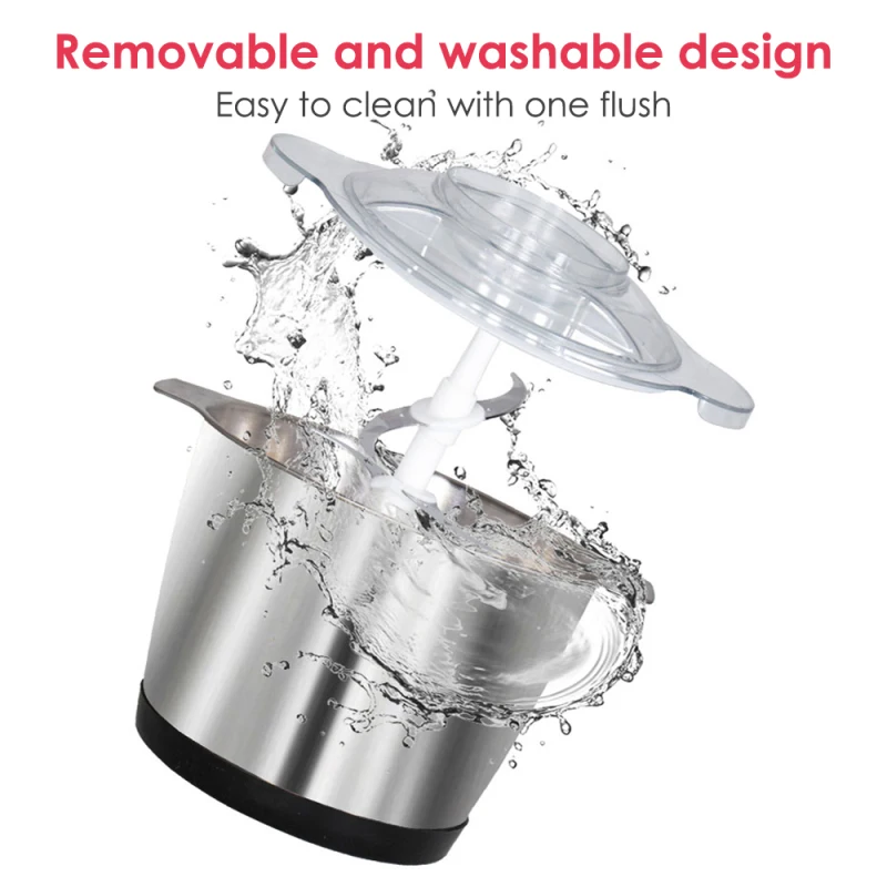 Бытовая маленькая электрическая мясорубка 3 л из нержавеющей стали с 2 скоростями